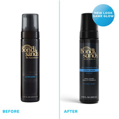 Bondi Sands close-up foam texture demonstrating quick-dry, smooth application