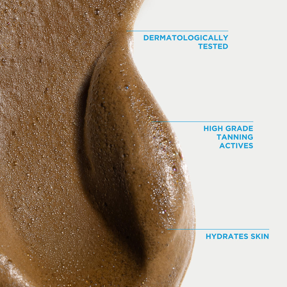 Bondi Sands before and after legs showcasing deep, natural bronzed finish