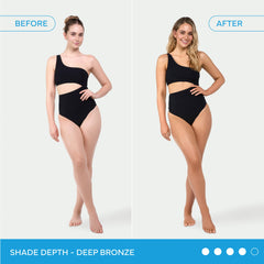 Bondi Sands double-sided mitt detail, plush and smooth sides for even blending benefit