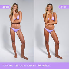 Bondi Sands foam applied on arm demonstrating even coverage benefit