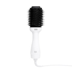 BONDIBOOST front view of brush showing ergonomic handle and polished barrel benefit styling comfort