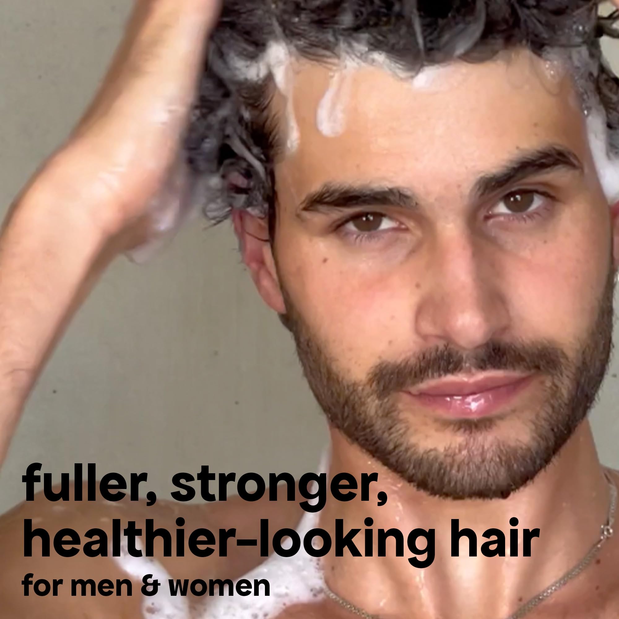 Applying BONDIBOOST to scalp to show targeted root-strengthening benefit