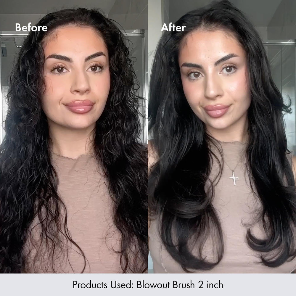 BONDIBOOST before-and-after texture comparison showing smoother shinier hair benefit