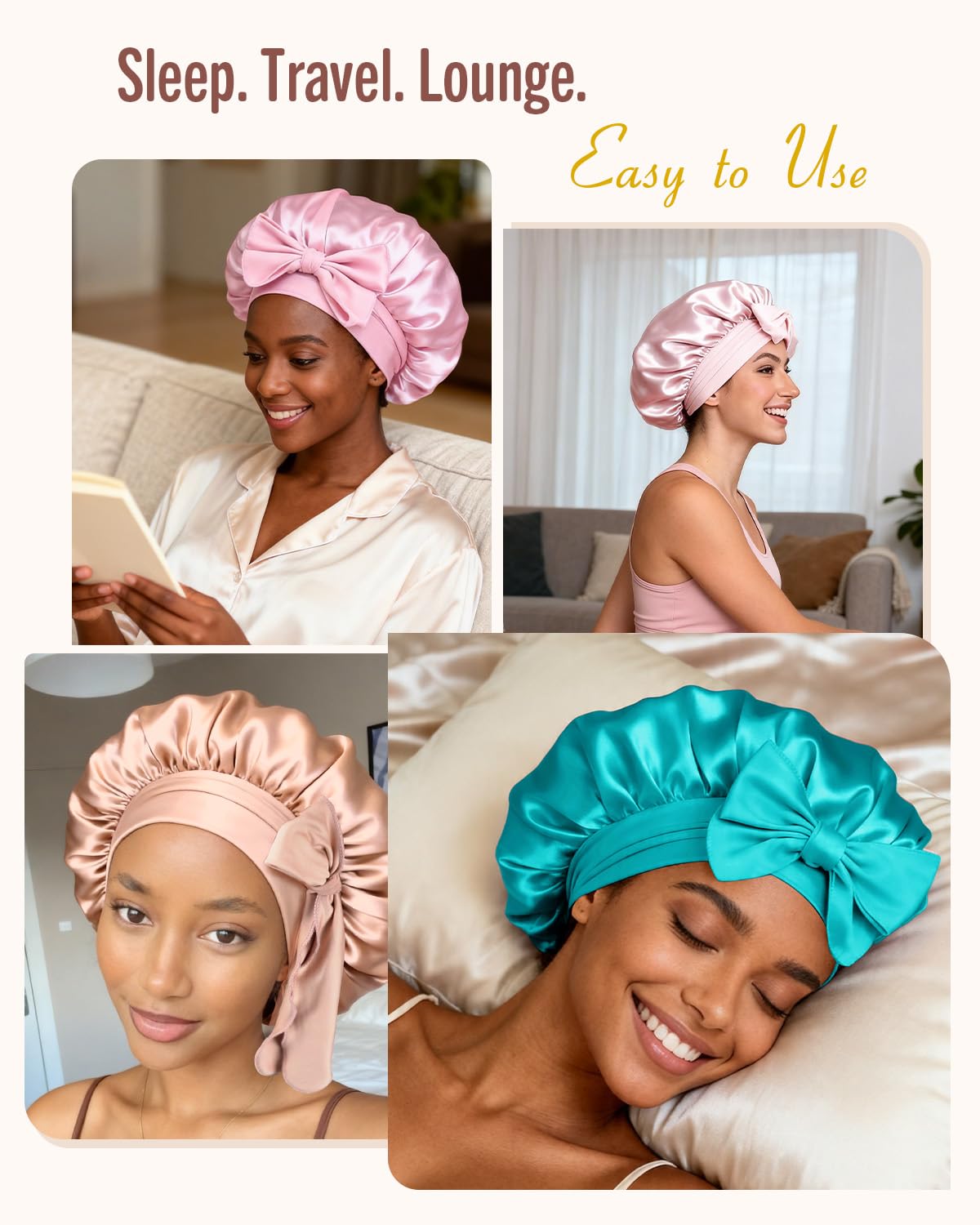 BONNET QUEEN bonnet securing wig and protecting delicate edges