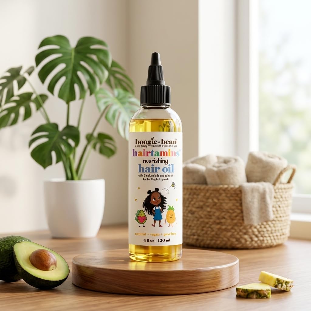 Boogie and Bean close-up oil texture demonstrating lightweight absorption and shine