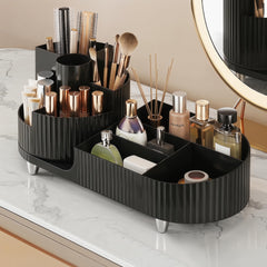 Booklov front view showing compact black organizer keeps countertop tidy