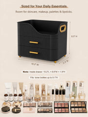 Booklov top compartments open with quick-access products for faster routine