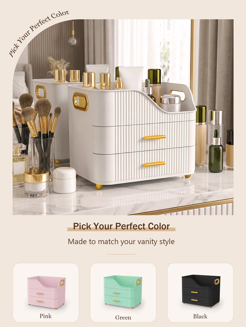 Booklov storing brushes and tools demonstrating multifunctional storage benefit