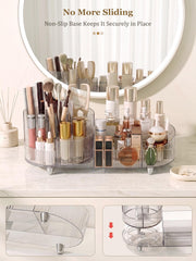 Booklov side profile displaying tall skincare bottles neatly stored