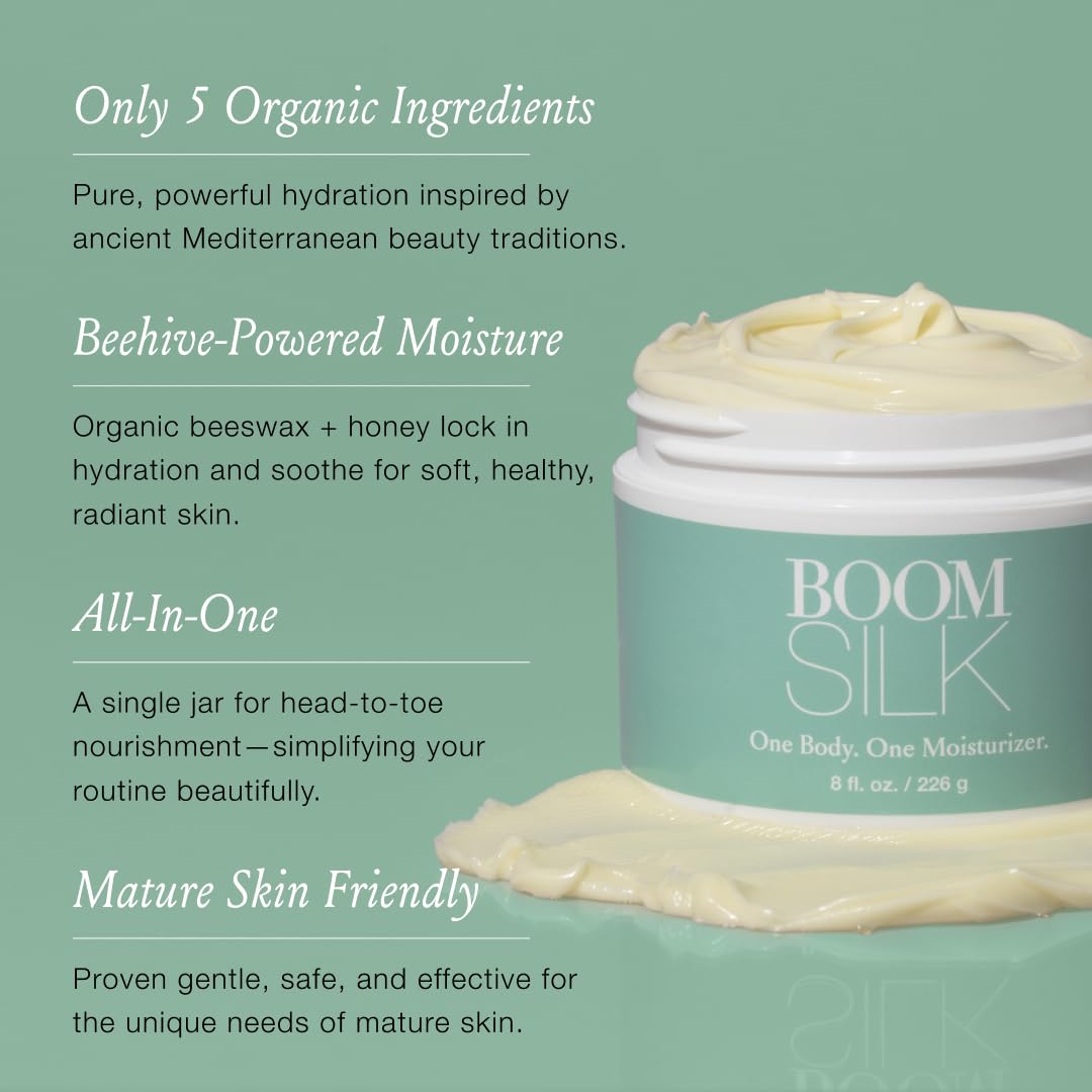 BOOM! by Cindy Joseph creamy Boomsilk texture close-up illustrating fast absorption benefit