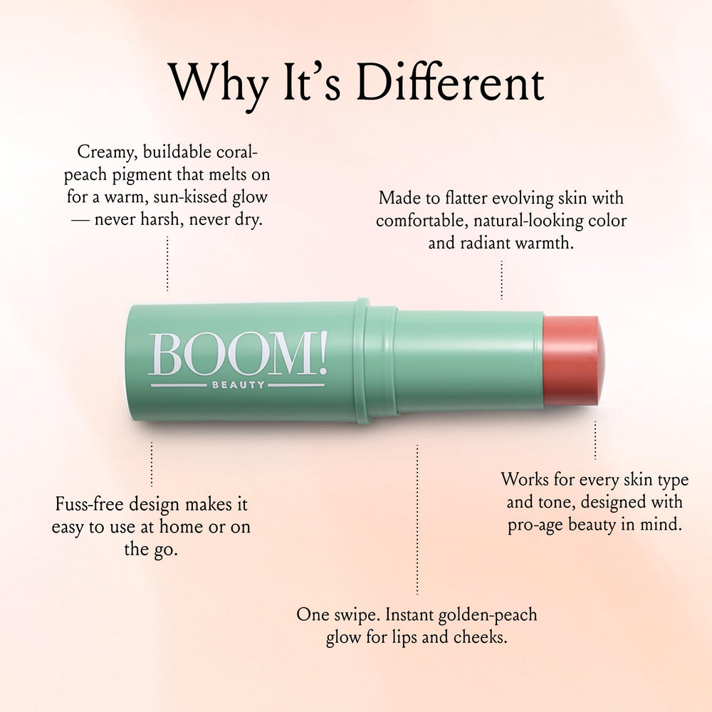 BOOM! by Cindy Joseph close-up of creamy stick texture demonstrating smooth blendability