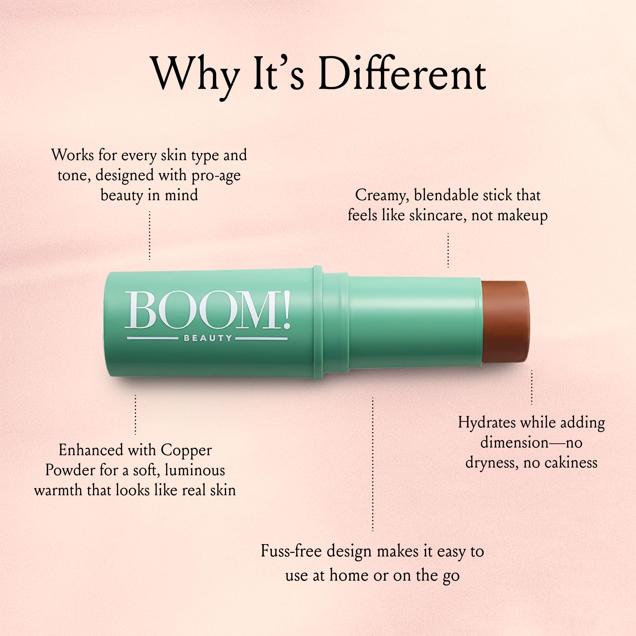 BOOM! Boomstick Bronze on eyelid blended warm wash for subtle definition