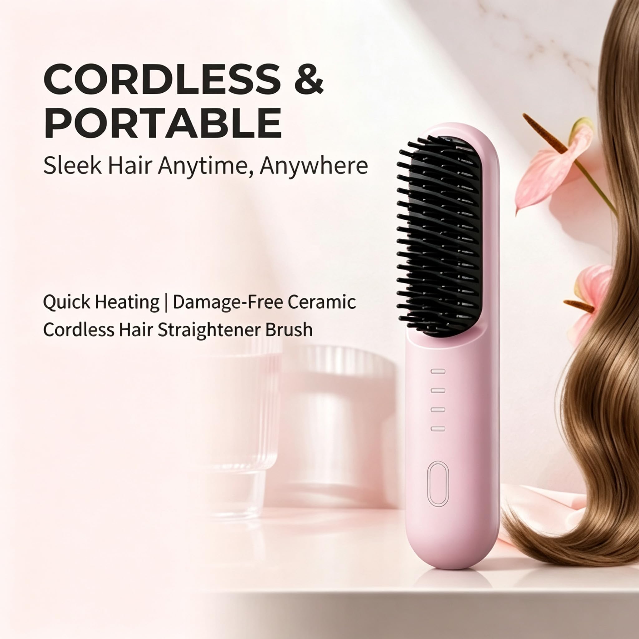 Bopanol travel pouch and brush demonstrating portable styling on the go