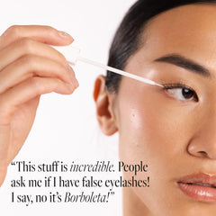 Borboleta serum texture droplet close-up showing lightweight, non-greasy formula benefit