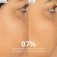 Borghese mask being applied to face demonstrating targeted pore-clearing benefit