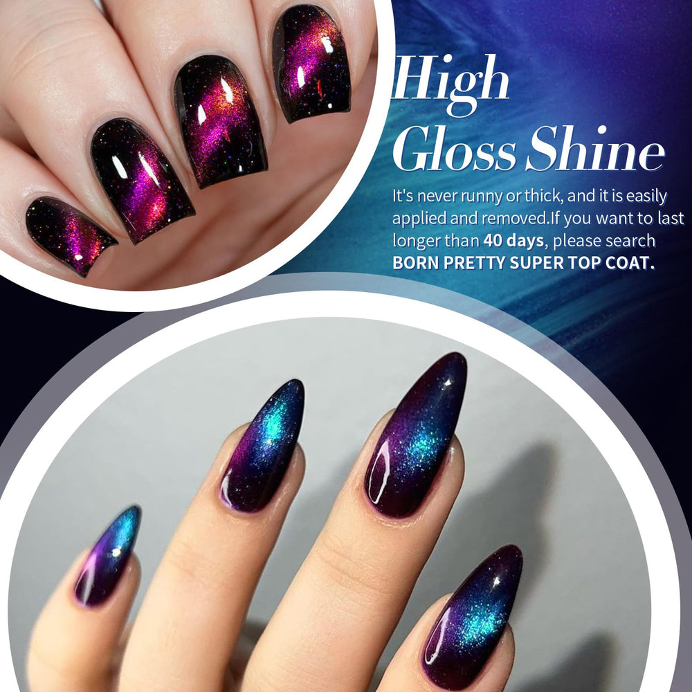 Born Pretty hands applying polish step-by-step, shows easy at-home use