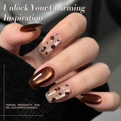 Born Pretty magnet held over wet gel creating cat-eye stripe for precise effect