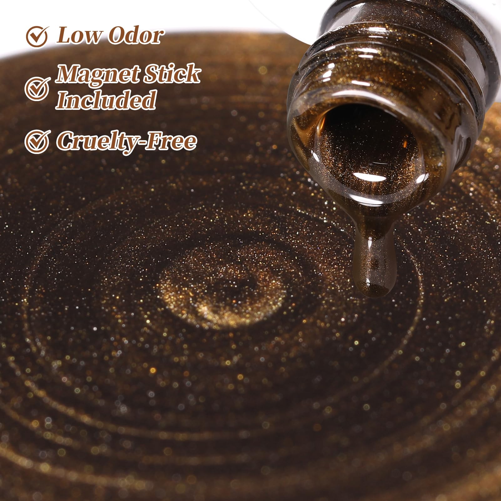 Born Pretty 7ml bottle beside a coin for scale, benefits size and travel convenience