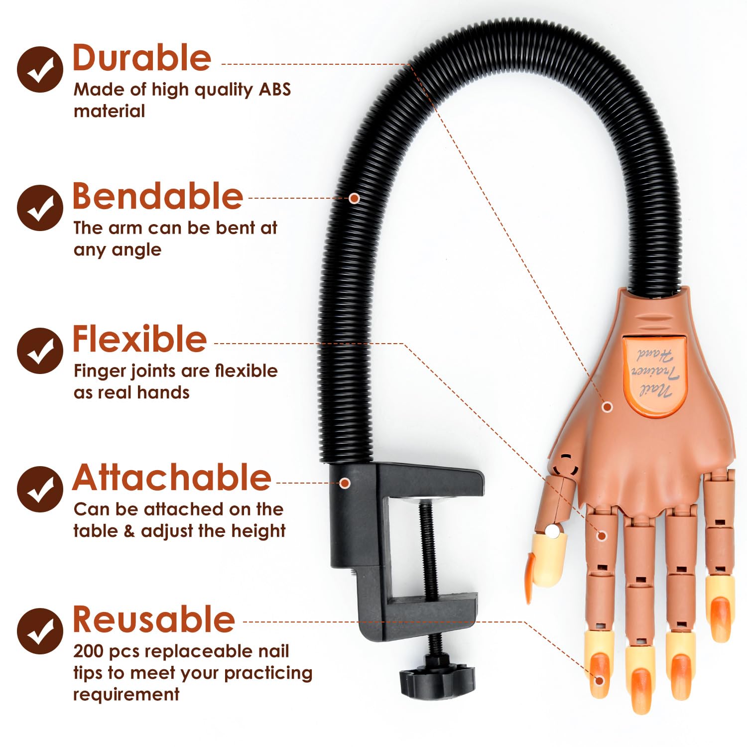 BORNBYME adjustable finger shaping demonstration enabling diverse nail presentations
