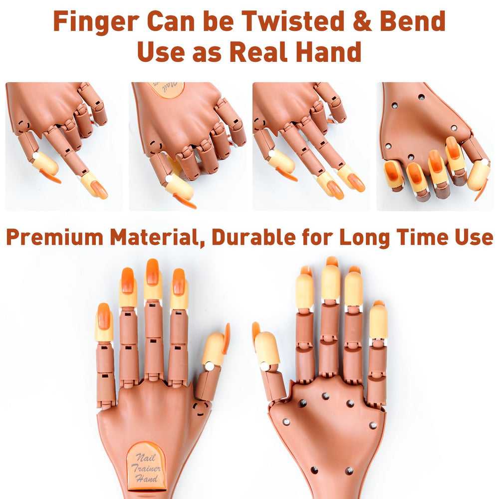BORNBYME practice hand staged in studio to present finished nails for display
