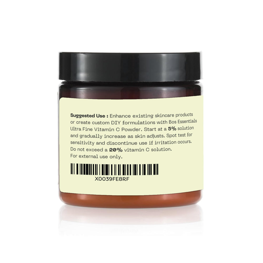 Bos Essentials dissolved serum in clear vial showing smooth, non-gritty finish