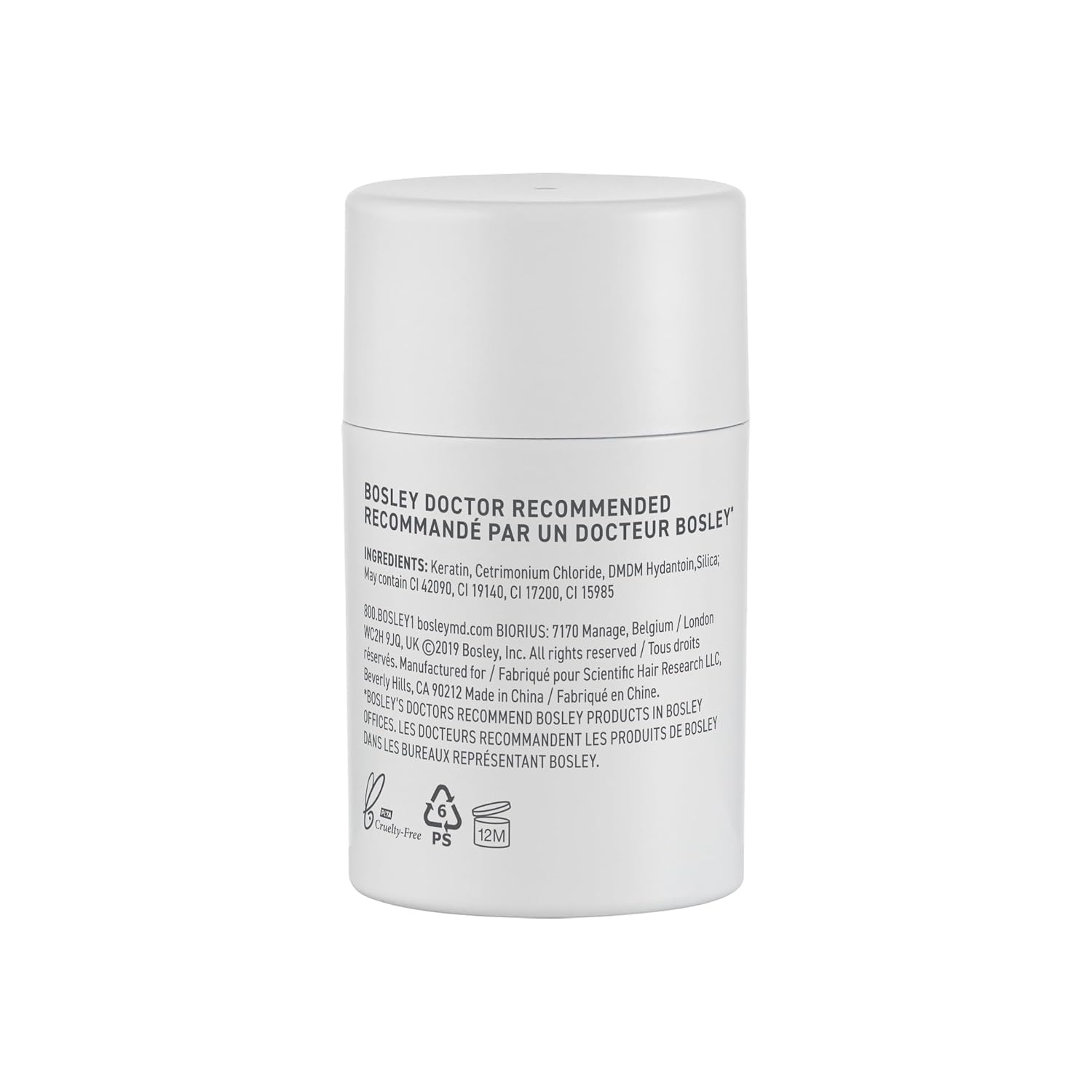 BosleyMD close-up of keratin fiber texture highlighting natural blend