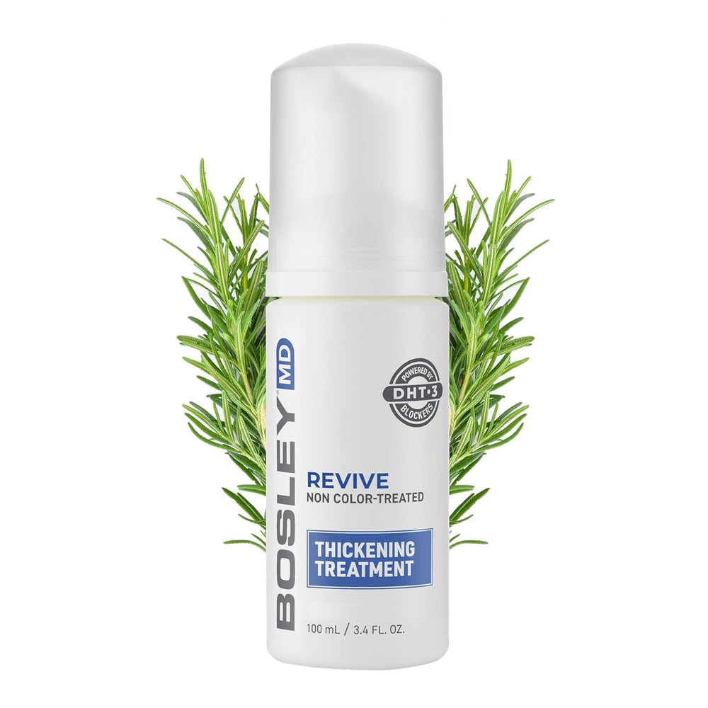 BosleyMD foam being applied to scalp for targeted volumizing benefit