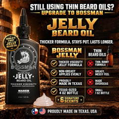 Bossman jelly texture close-up demonstrating easy spread benefit