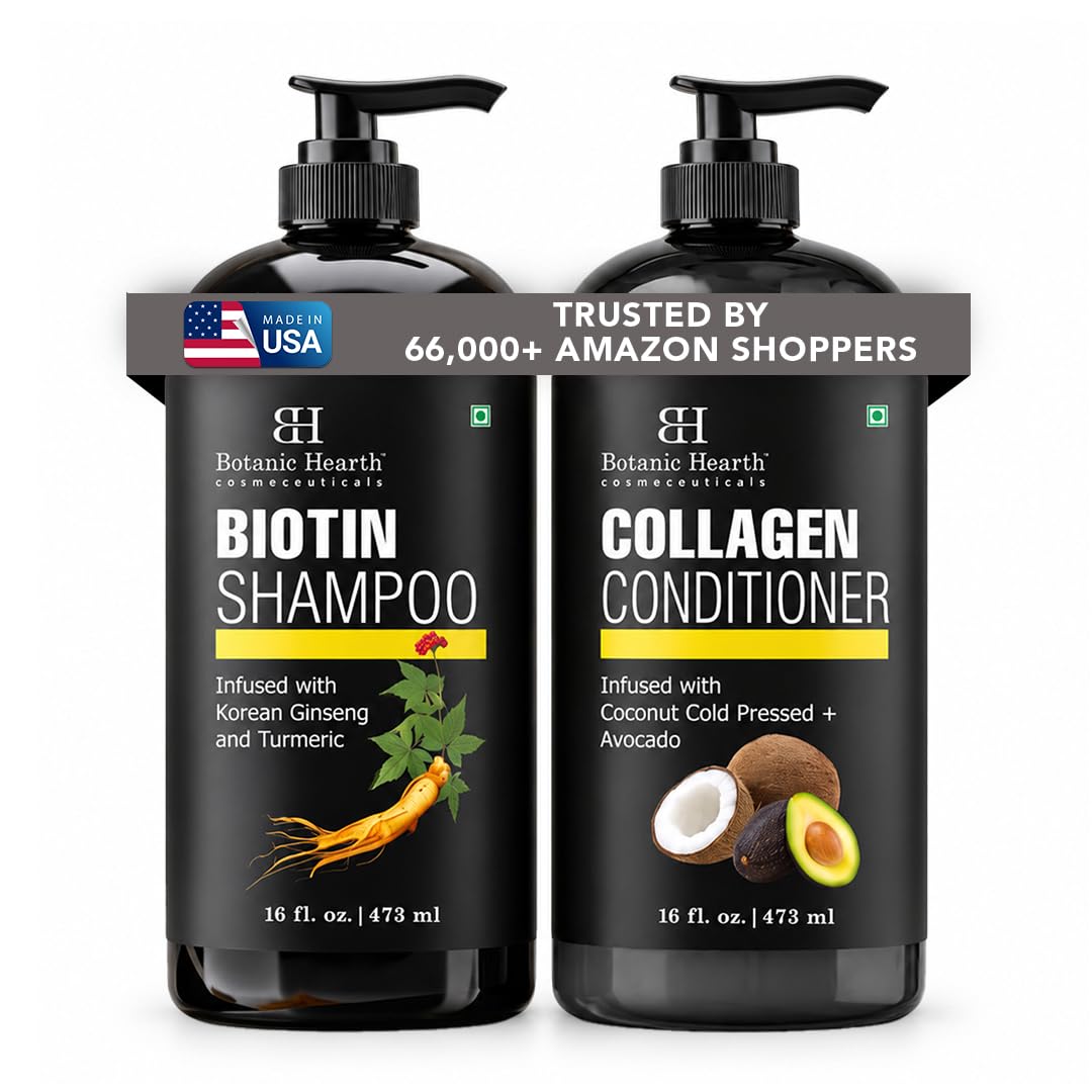 Botanic Hearth front packaging showing both 16 fl oz bottles and branding benefit