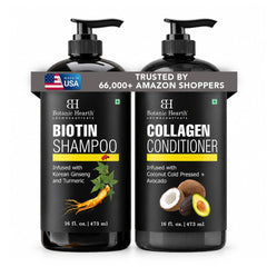 Botanic Hearth front packaging showing both 16 fl oz bottles and branding benefit