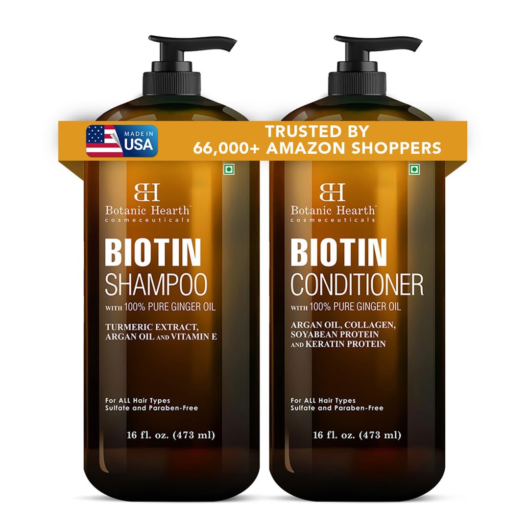 Botanic Hearth front packaging showing shampoo and conditioner for fuller hair