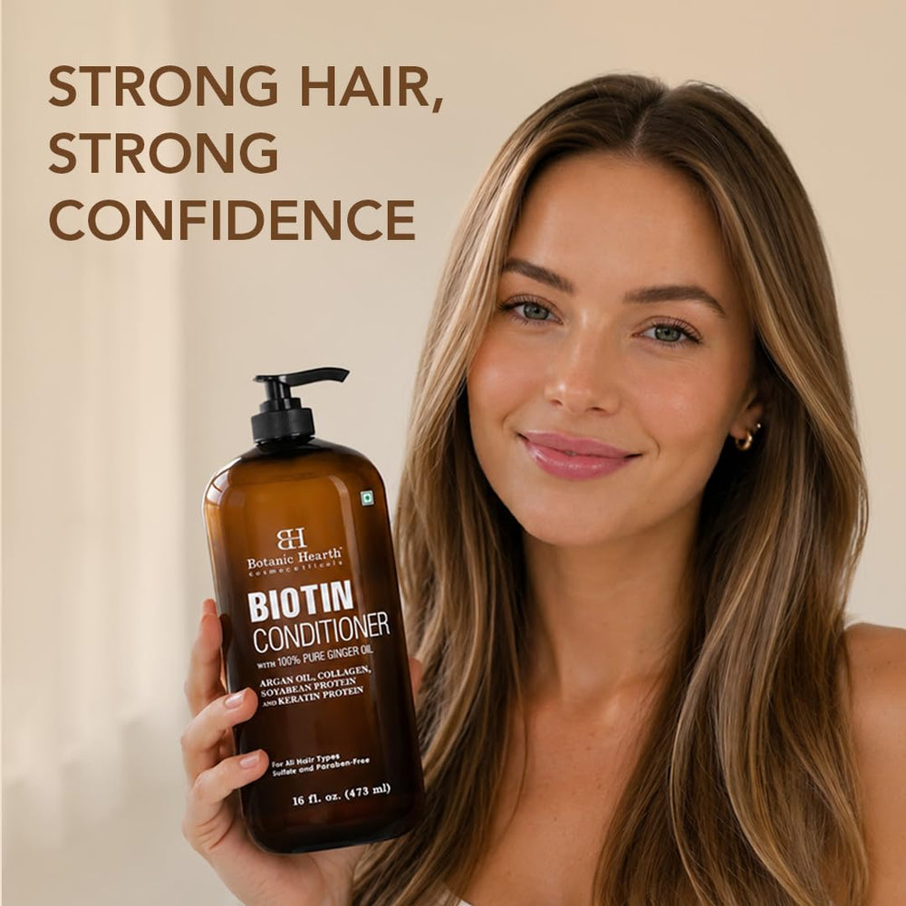 Botanic Hearth keratin graphic on label signaling strengthening benefits