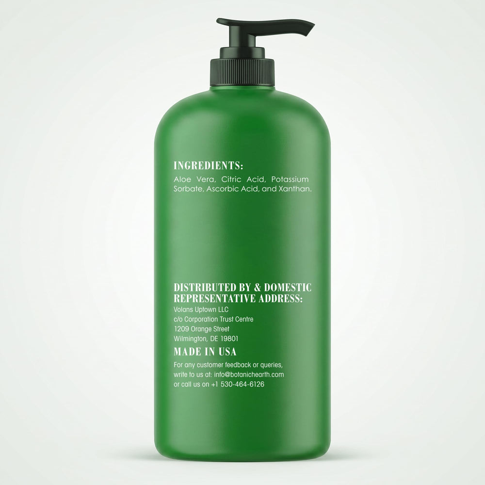 Botanic Hearth bottle with eco-packaging flag emphasizing ethically sourced production