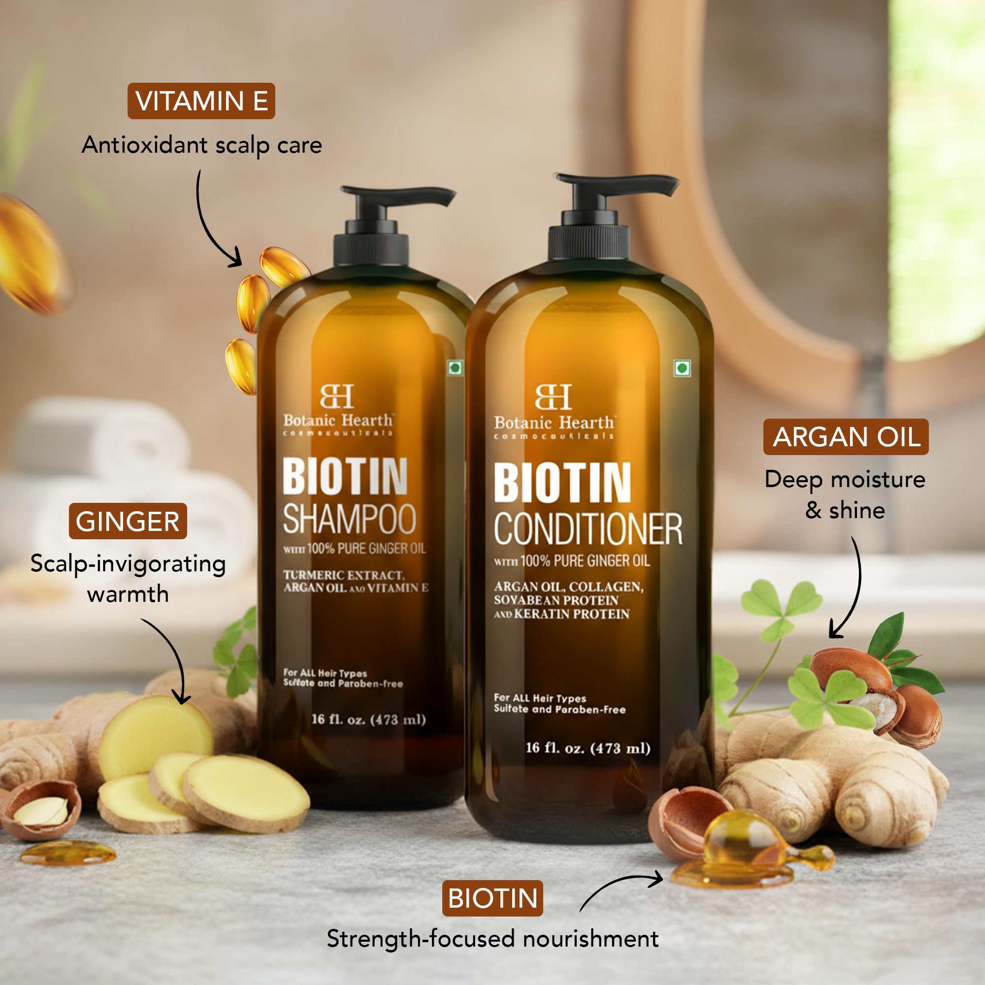 Botanic Hearth creamy shampoo lather showing gentle cleansing and hydration