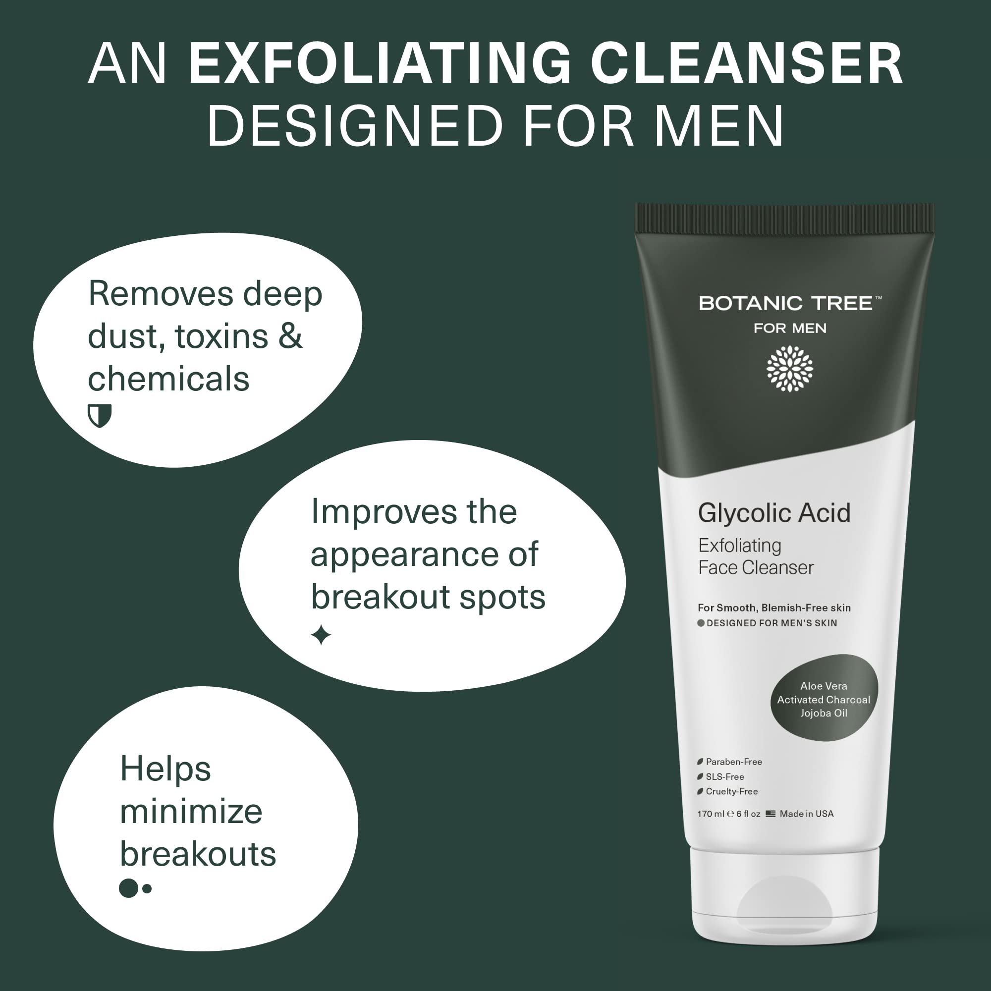 Botanic Tree close-up gel foam texture highlighting gentle exfoliation