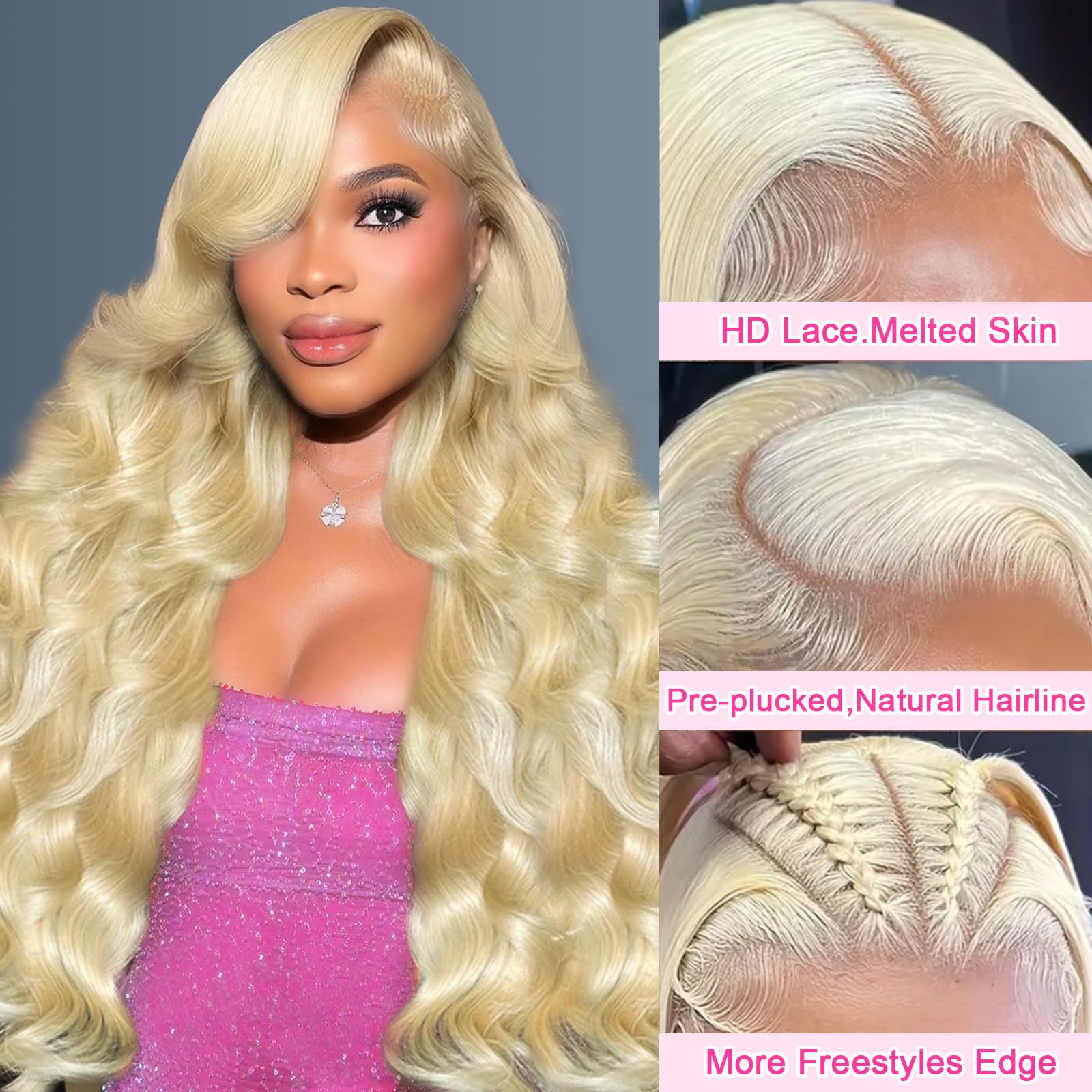 BOTNNS close-up HD 13x6 lace frontal showing invisible blend benefit