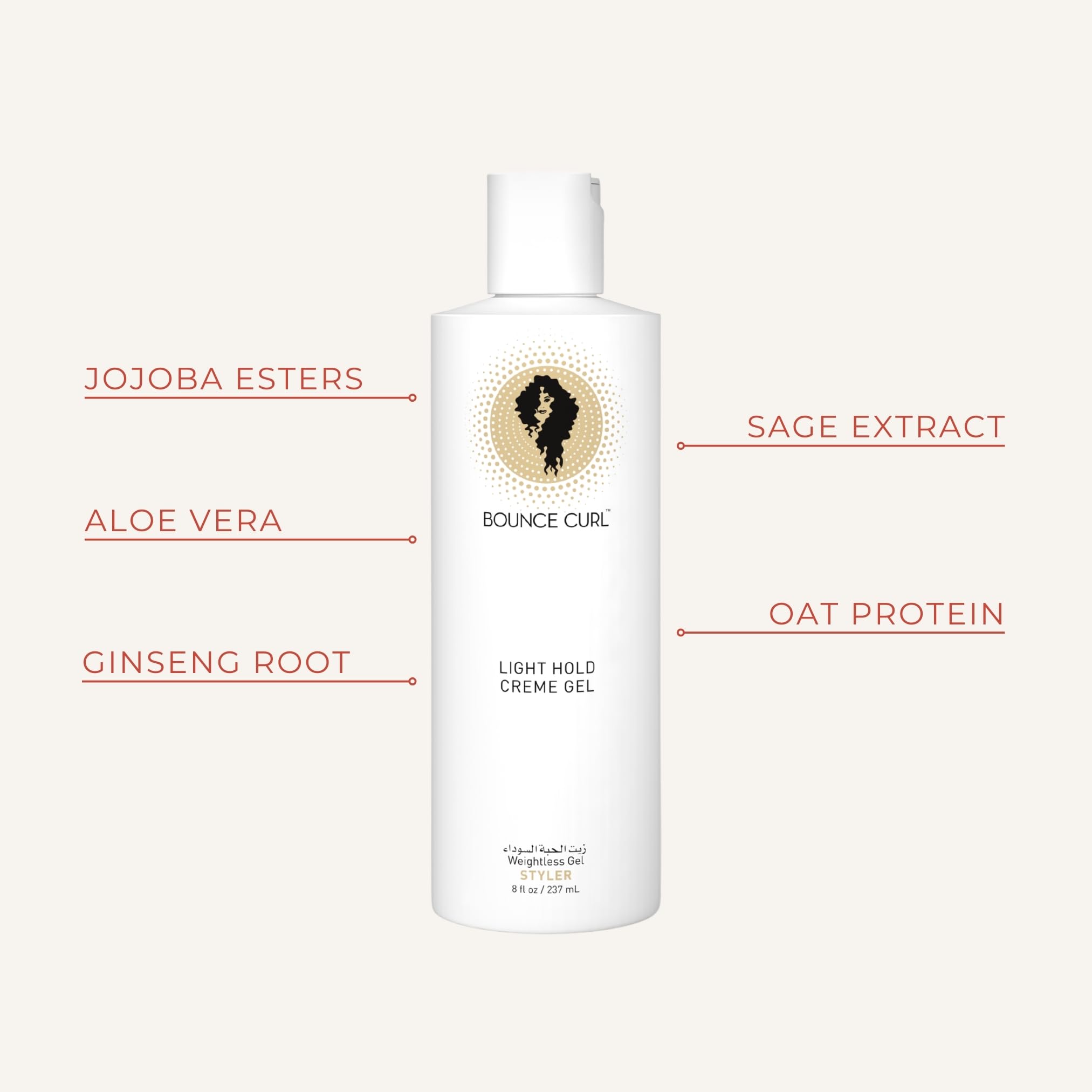 Bounce Curl product on hand demonstrating smooth application and control