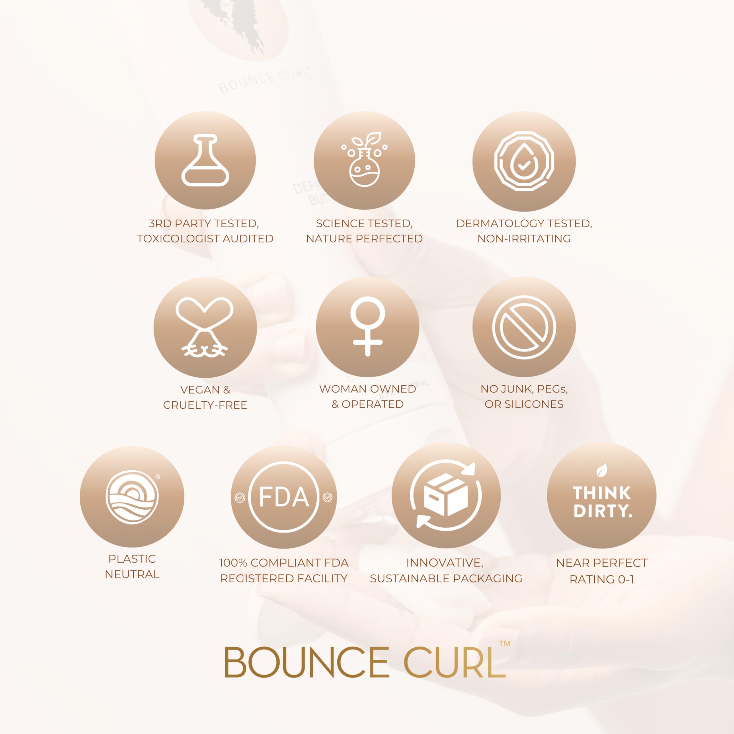 Bounce Curl fragrance visualization with flowers and fruit conveying scent profile