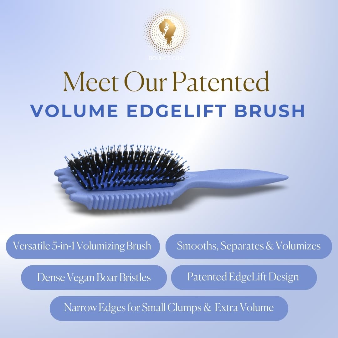 Bounce Curl brush shaping wavy hair to increase volume and definition