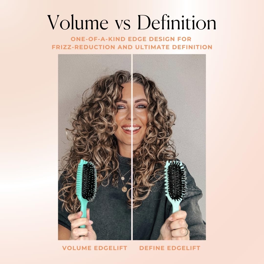 Bounce Curl thicker brush pad cross‑section offering cushioned styling