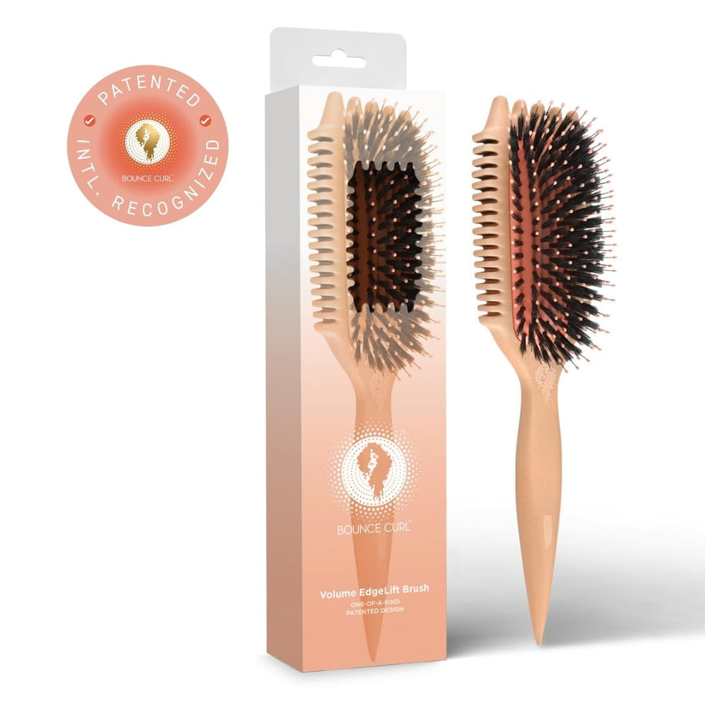 Bounce Curl styled on bathroom shelf for lifestyle appeal and easy access