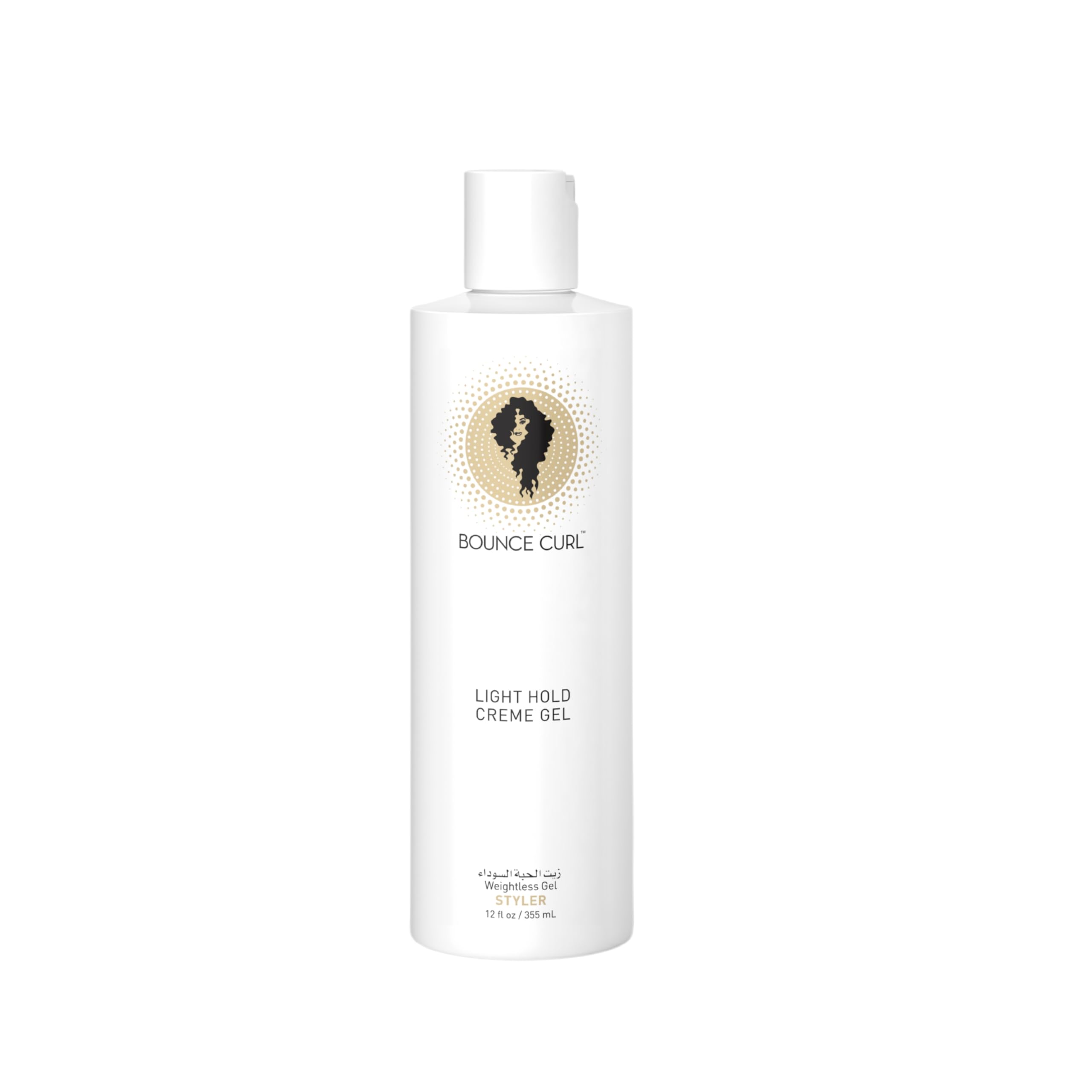 Bounce Curl front packaging showing 12oz bottle and lightweight hydration