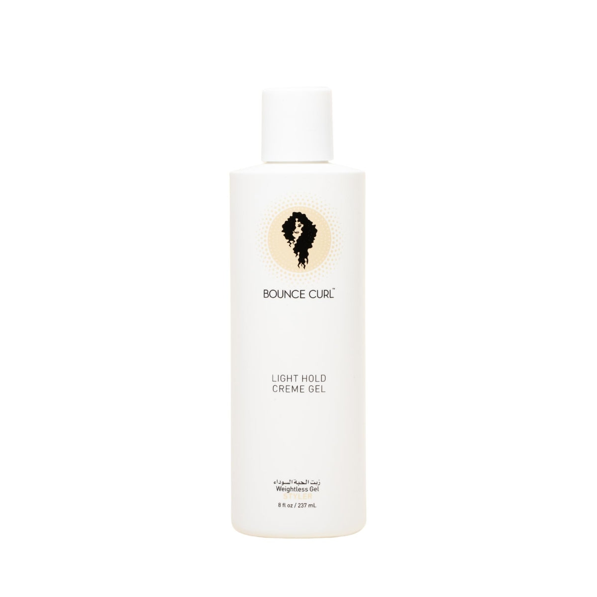 Bounce Curl front label view showing product name and size, clarifying use