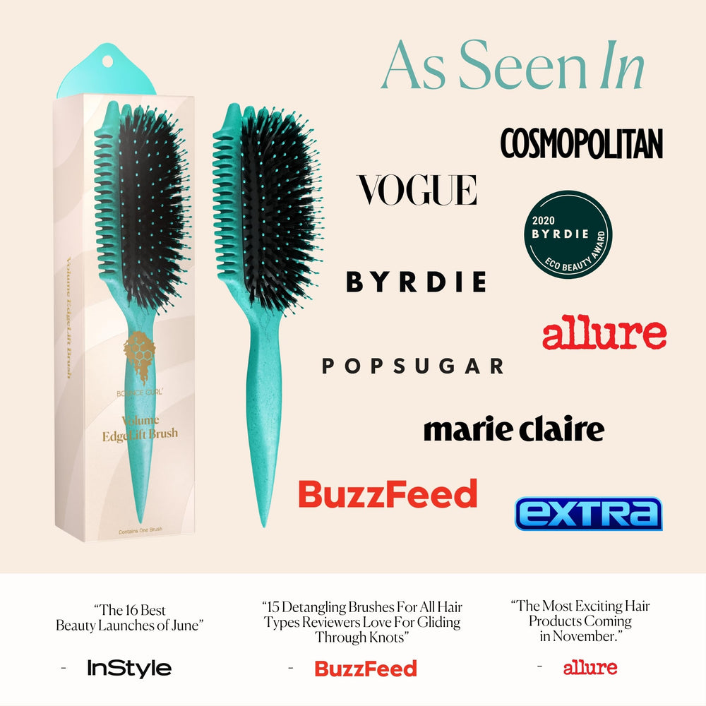 Bounce Curl teal lifestyle flatlay showing stylish tool ready for daily use