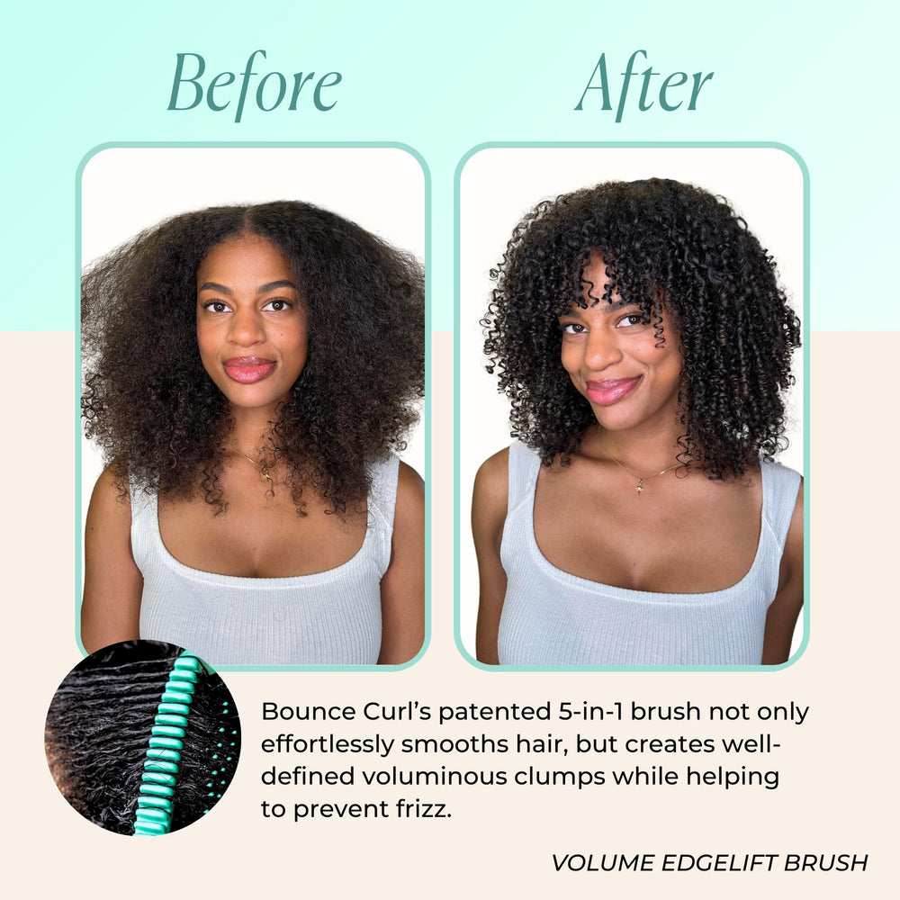 Bounce Curl thick brush pad cross-section for durability and long-lasting use