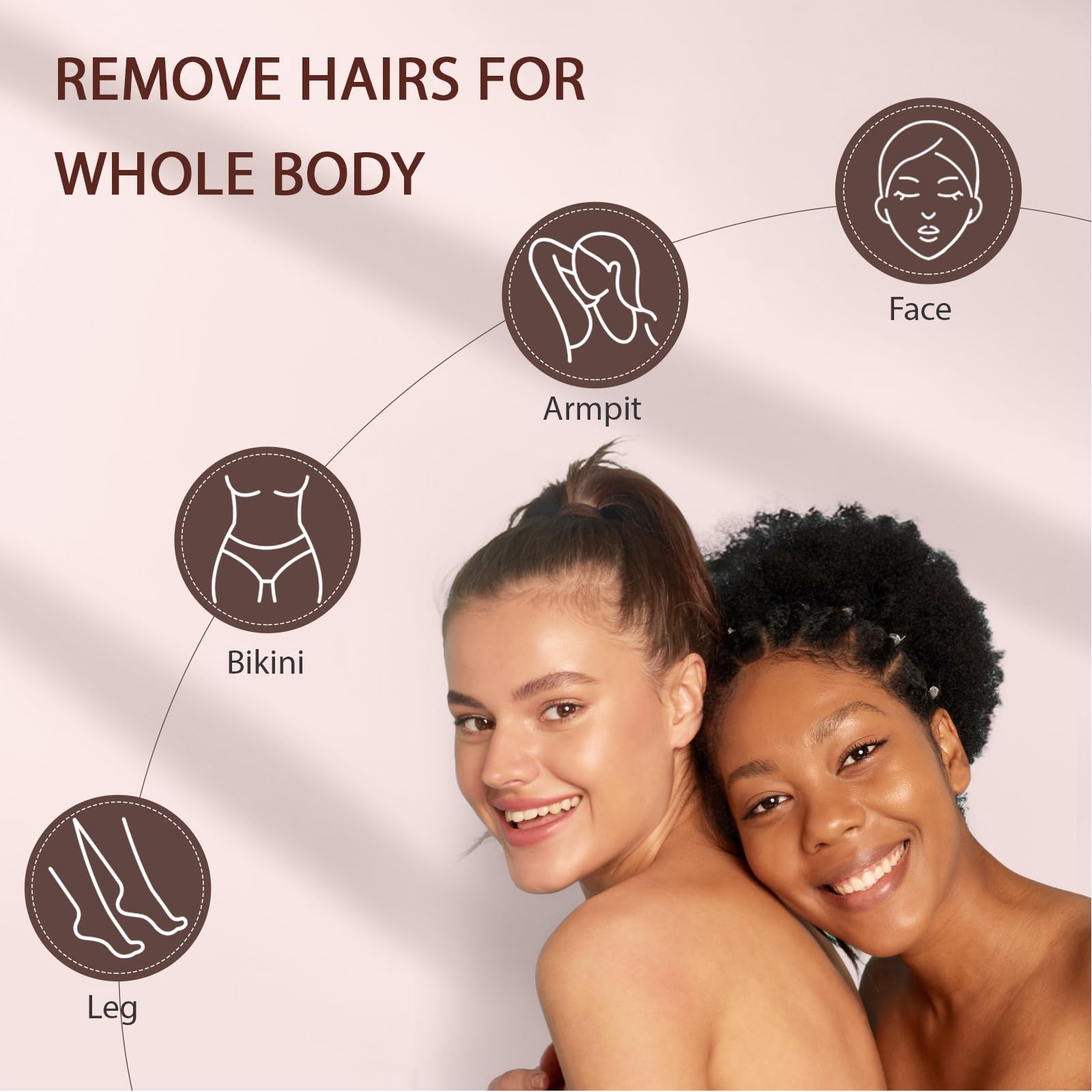 Bouvetan smooth legs after waxing demonstrating long-lasting results