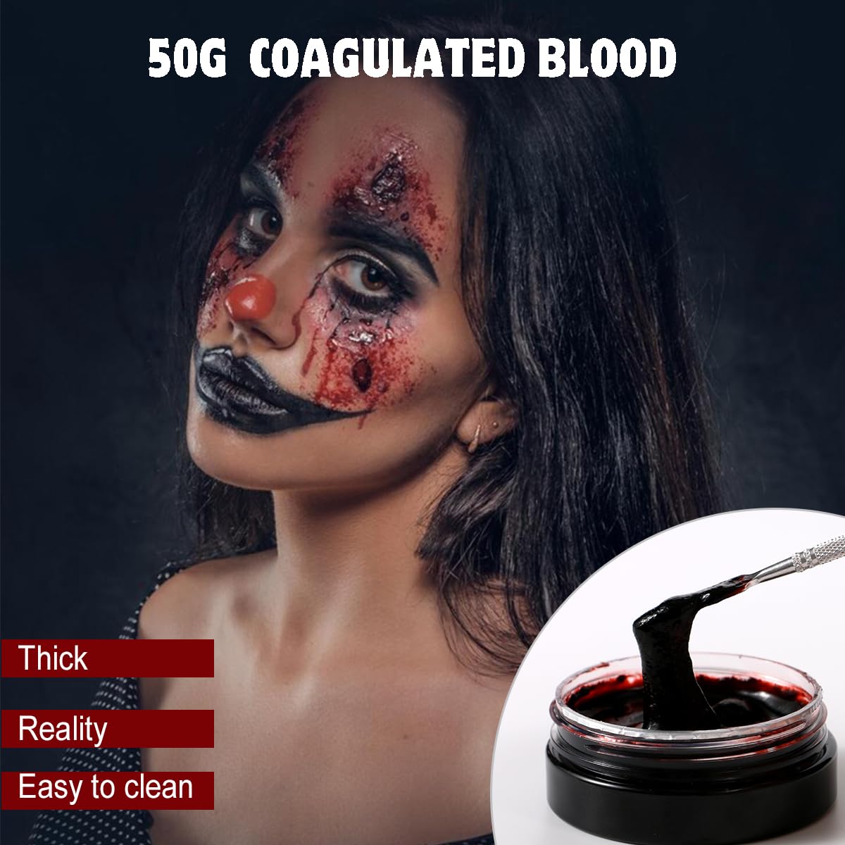 Bowitzki bruise wheel and zombie face paint displaying colors for realistic bruises