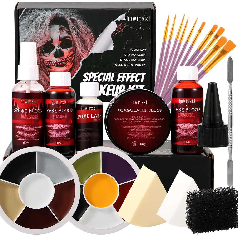 Bowitzki front packaging showing full SFX kit and contents for versatile effects