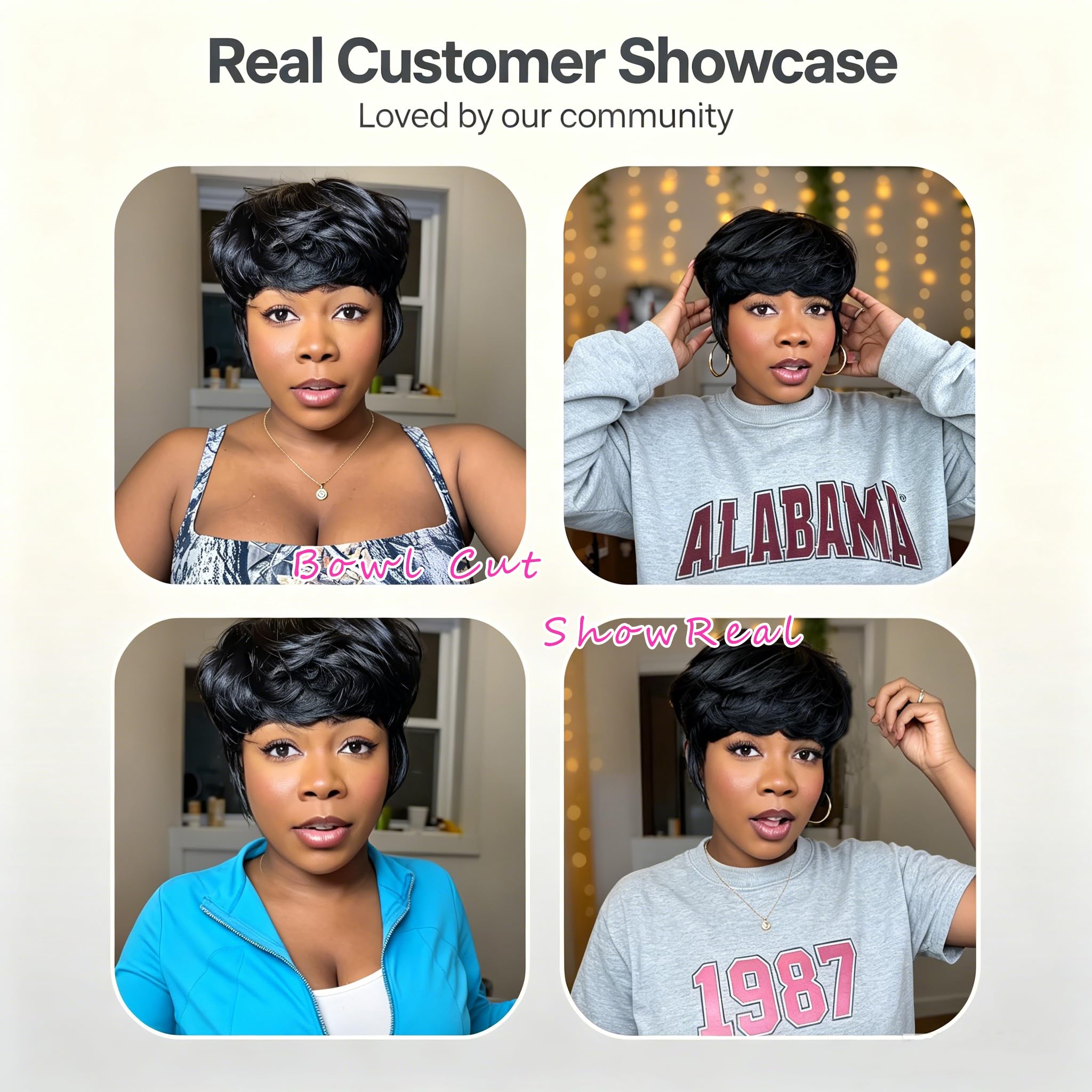 Bowl Cut ShowReal back and nape detail showing clean cut and realistic hairline benefit