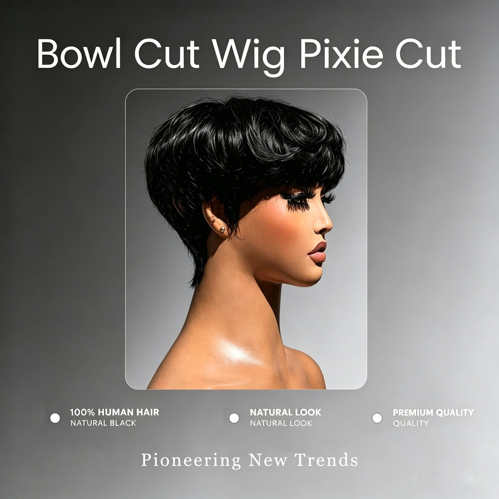 Bowl Cut ShowReal side profile highlighting layered mushroom silhouette for flattering shape
